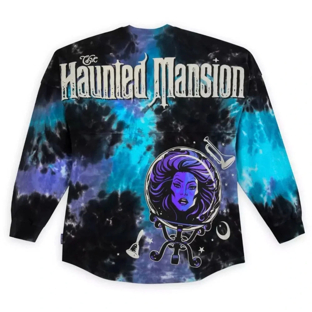 Disney Haunted Mansion Tie-Dye Long Sleeve Shirt - Black, Blue & Purple Size XL - Picture 2 of 12